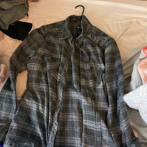 Hot topic studded flannel size XL